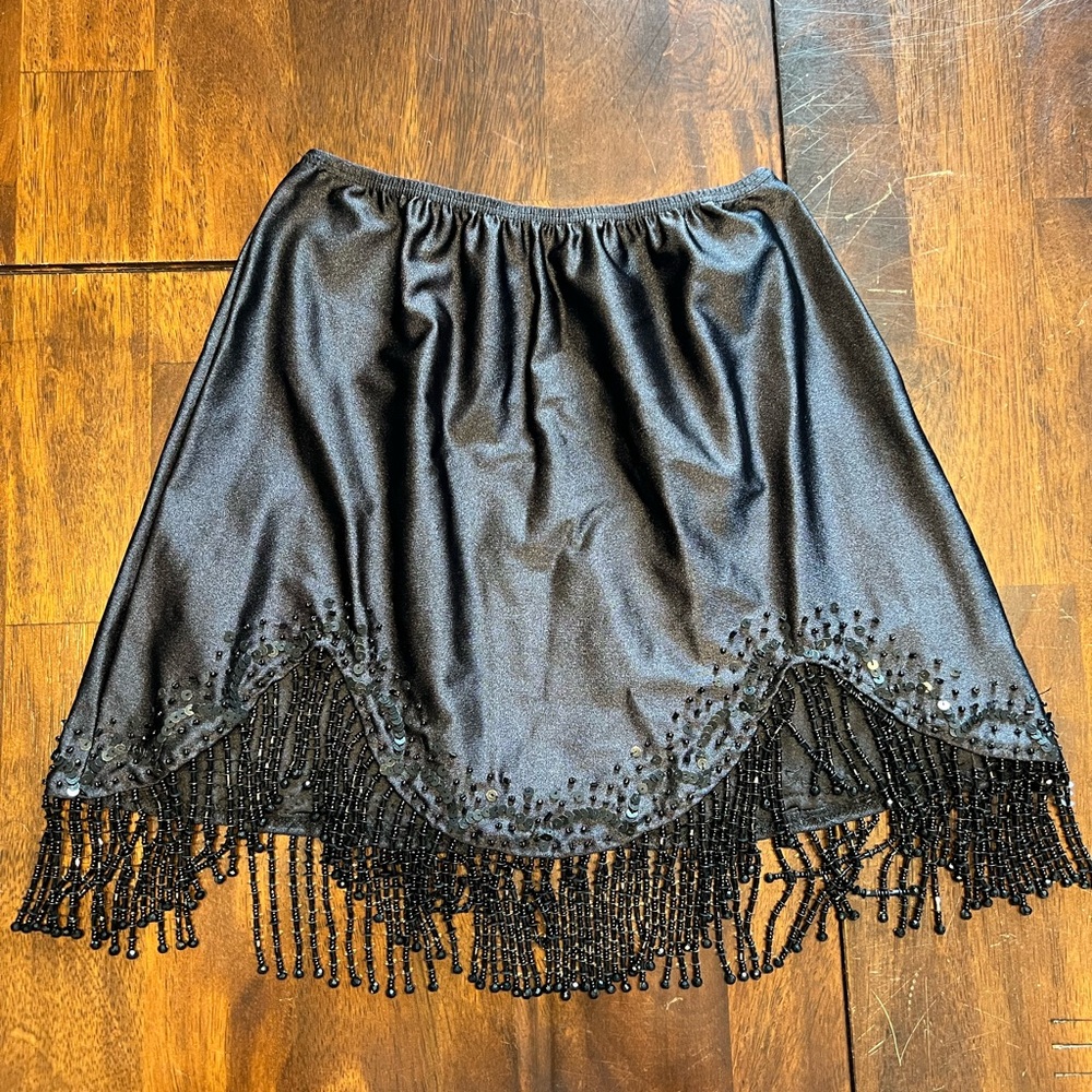 Her Pony black beaded skirt and top set